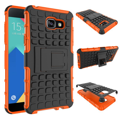 

Fivice Samsung A710A7 2016 Case TPU anti-fall tire pattern back clip bracket phone case