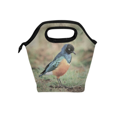 

Lunch Bag Cute Bird Tote Travel Picnic Insulated Handbags Portable Zipper Lunch Bag Box