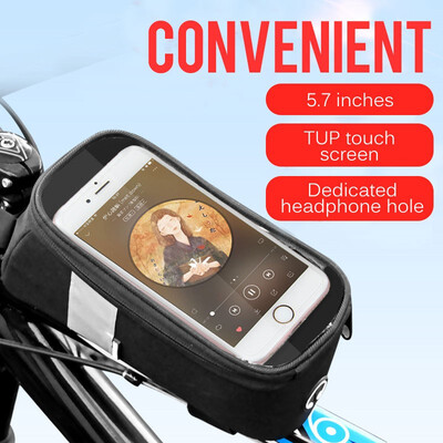 

NeillieN Bicycle Bag Front Head Top Tube Waterproof & Touch screen Bike Bag 57inch Mobile Phone Bag Bicycle Front Tube Bag