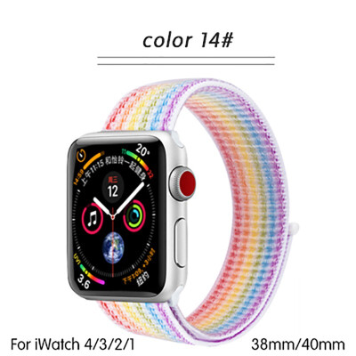 

Kebbit Nylon Sport Band for Apple Watch Series 4 3 2 1 38MM 42mm 40MM 44mm Soft Breathable Watch Strap Colorful iWatch Bands