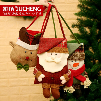 

Santa Claus Snowman Elk Gift Bag Candy Bag Child Gift Tote Christmas Ornament