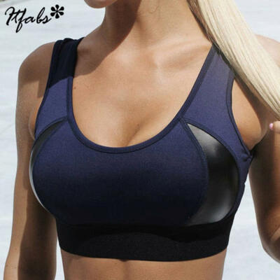 

Women Yoga Fitness Stretch Workout Tank Top Seamless Racerback Padded Sports Bra