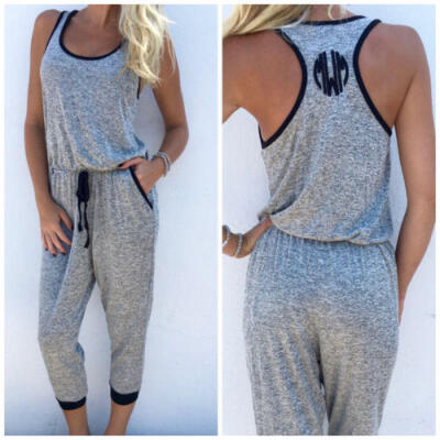 

New Style Women Sleeveless Jumpsuit Ladies Summer Casual Loose Playsuit