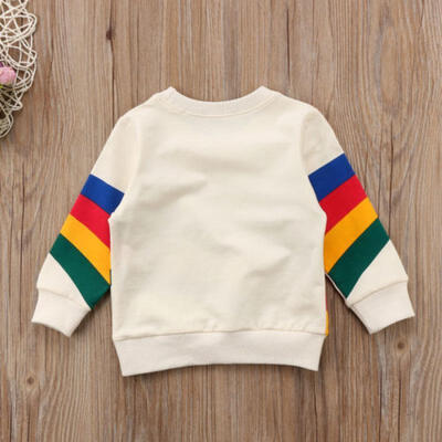 

CA Baby Girls Kid T Shirt Clothes Rainbow T-Shirt Blouse Cardigan Sweatshirt Top