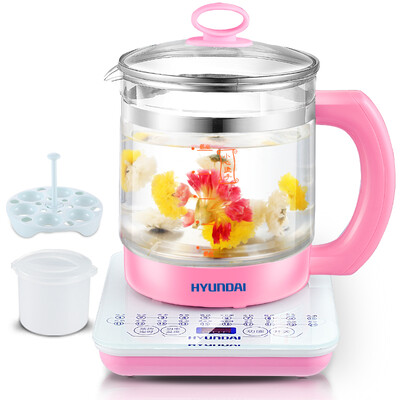 

Hyundai (HYUNDAI) health pot pots pot multi-function 304 stainless steel heating plate glass electric kettle BD-YS1801 pink