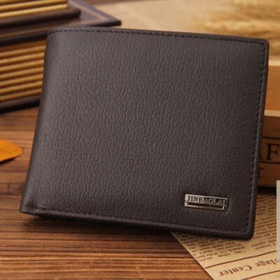 

Mens Genuine Cowhide Leather CreditID Card Holder Bifold Wallet Slim Purse Gift
