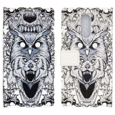 

MOONCASE LG Q7 Painted Leather Case - White Wolf