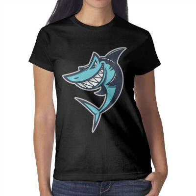 

Labor Day Blue Shark Womens Black t Shirts Custom Womens Cotton t-Shirts