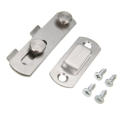 

Latch Lock Set Stainless Steel Latch Lock for Window Cabinet Pet Cage Sliding Door Accessorries Bathroom Cabinet Locks