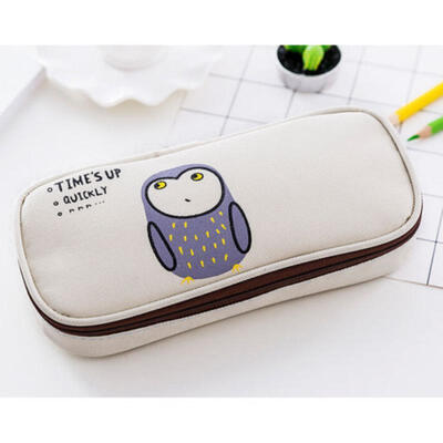 

Student Canvas Pen Bag Pencil Case Cosmetic Bags Travel Makeup Organizer Bags