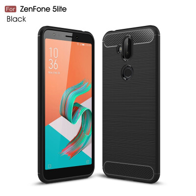 

Fivice Asus ZenFone 5 Lite ZC600KL case Luxury brushed carbon fiber TPU soft shell