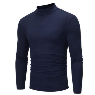 

Mens Long Sleeve Cotton Roll Polo Turtle Neck Top New L–3XL 4 Colours in Sizes