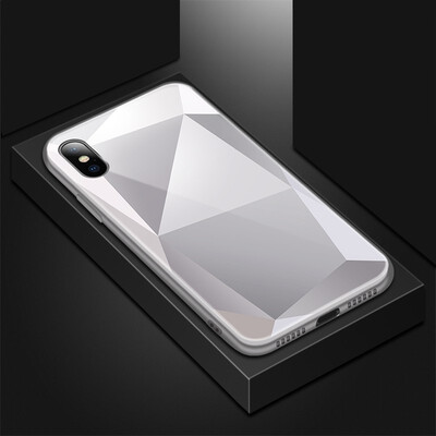 

Goowiiz Phone Case For Iphone XXsXs Max Luxury Optically square glass TPUPC Full Protective cover