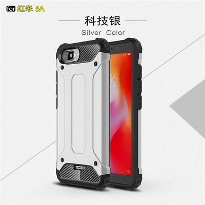 

Fivice Xiaomi Redmi 6A case Luxury Silicone Diamond Armor PC Hard Shell Phone Case
