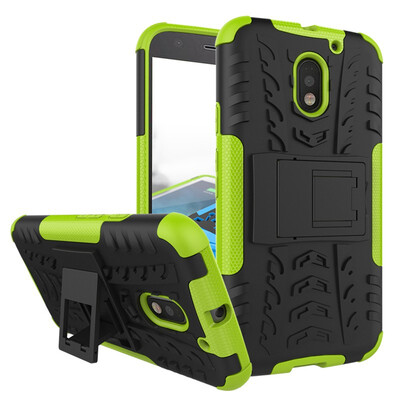 

Fivice Motorola Moto E3E3 power Case TPU anti-fall tire pattern back clip bracket phone case