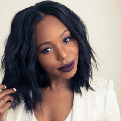 

Glueless Full Lace Human Hair Wigs Women Synthetic Brazilian Short Remy Wavy Bob