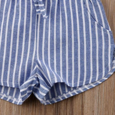 

UK Toddler Baby Girl Striped Romper Bodysuit Jumpsuit Outfit Clothes Playsuit HZ