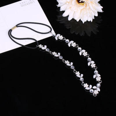

Fashion Women Head Chain Jewelry Flower Rhinestone Headband Head Piece Hair Band