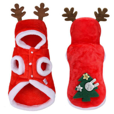 

Dog Cat puppy Pet Christmas Winter Warm Jumper Santa Elf Xmas Clothes XS-XL