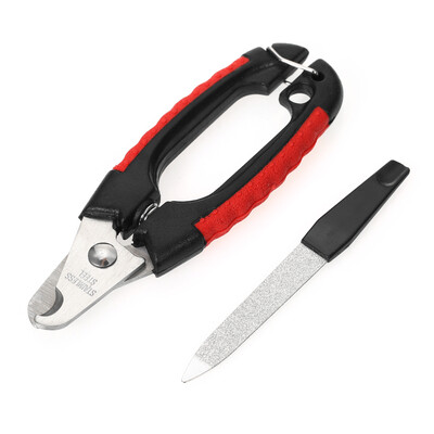 

HATELI 2pcsset Pet Nail Clipper Set Little Pet Manicures Set Round Head Scissors Nice Nail Clippers with Nail File