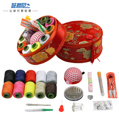 

Banzheni household sewing box set cloth wedding sewing box manual storage sewing box travel supplies multi-purpose home portable sewing sewing tool box storage bag 21 sets
