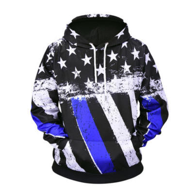 

3D Camo USA Flag Printed MenWomen Hoodie Sweater Jacket Sweatshirt Top Jumpers