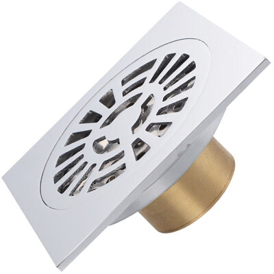 

MEJUE) Z-4113 full copper square deodorant floor drain toilet kitchen balcony to keep the silver single use