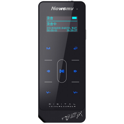 

Newman (Newsmy) RV31 8G черная мода профессиональная записывающая ручка тонкий корпус сенсорная панель обучения PCM без потерь запись микро-HD шумоподавление MP3-плеер