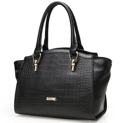 

Red Valley HONGU handbags crocodile pattern cowhide shoulder ladies handbag ladies package H51305300 dark