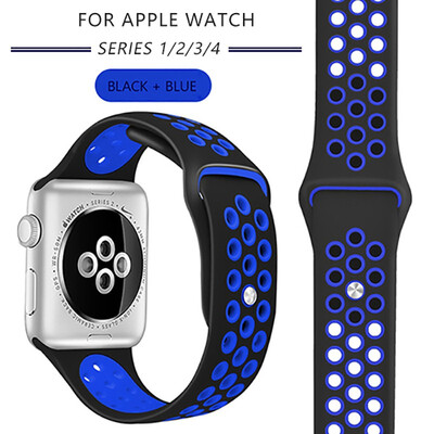 

Kebbit Sport Silicone Band for Apple Watch Series 4 3 2 1 38mm 42MM 40mm 44MM Replacement Watch Strap iWatch Band