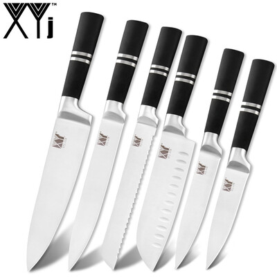 

XYj Stainless Steel Kitchen Knives Set Good Quality Popular Kitchen Knife Set Chef Slicing Bread Santoku Utility Paring Knife