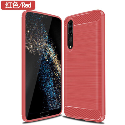 

Fivice HUAWEI P20 PRO case Brushed carbon fiber silicone anti-fall soft shell phone case