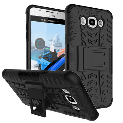 

Fivice Samsung J710J7 2016 Case TPU anti-fall tire pattern back clip bracket phone case