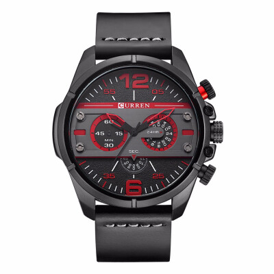 

CURREN 8259 Quartz Man Watch Unique Fashion Sport Casual Brand Clock Army Military Business Original Movement Leather Waterproof W