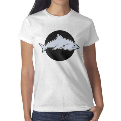 

Shark Birthday Sharks Decor Womens White T-Shirt Cotton Lightweight T-Shirts