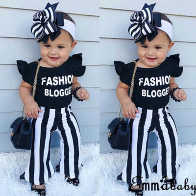 

Emmababy Casual Toddler Baby Kids Girls Clothes Set T-shirt TopsPants Outfits