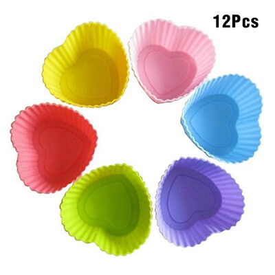 

12Pcs 7cm DIY Chocolate Cake Puff Mold Egg Tart Mould Muffin Cups Jelly Pudding Mold Home Baking Tool Cake Decor