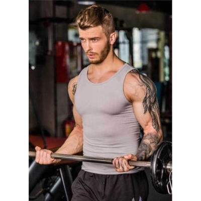 

Men Gym Muscle Bodybuilding Sleeveless Shirt Tank Top Singlet Fitness Sport Vest