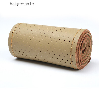 

car interior protection accessories Hand sewing Car Steering Wheel Cover Top Layer Leather with hole Cowhide Braid Needles Thread
