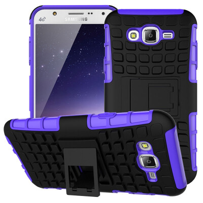 

Fivice Samsung J7 Case TPU anti-fall tire pattern back clip bracket phone case