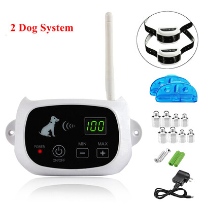 

Wireless Electric Dog Pet Fence Containment System Transmitter Collar Waterproof