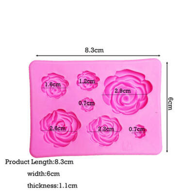 

3D Rose Flower Silicone Fondant Mold Cake Decor Chocolate Baking Tools Hot