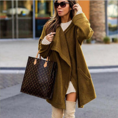 

Womens Winter Warm Wool Long Slim Fit Coat Jacket Trench Parka Overcoat Outwear