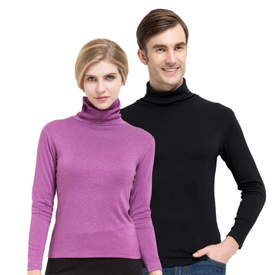 

Little nurse thermal underwear men&women high collar pile collar single piece velvet warm lapel autumn clothing long pants DRY018 bottoming shirt pink purple M 16595