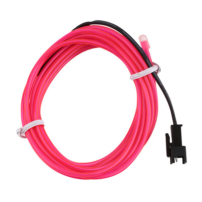 

Сторона Красочные 2м Гибкий EL Wire Rope Tube неоновый свет DC 12V автомобиля Бар Декор