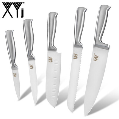 

XYj New Kitchen Knives Paring Utility Santoku Chef Slicing Stainless Steel Knife 8" 8" 8" 5" 35" Cooking Tool