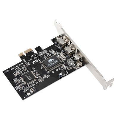 

PCI-E 3 Ports 1394a 1394b Firewire Expansion Card PCI-Express Controller Card 2 6 Pin 1 4 Pin for Desktop PC