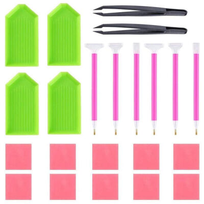 

UpperX DIY Diamond Painting Tool Kits ABS Silicone Materials Including Tweezers Diamond DiskGluePen&Bags for DIY