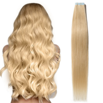 

16-24 inch Women Human Tape In Skin Weft Real Hair Extensions TAPE HUMAN HAIR 100 Brazilian Virgin Hair