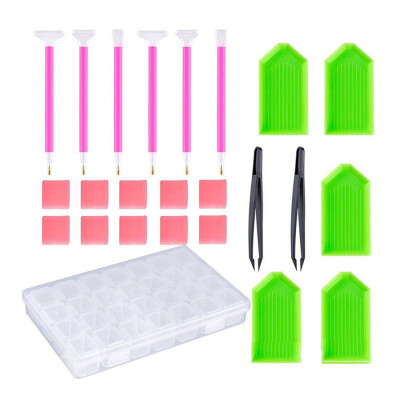 

DIY Diamond Painting Tools Set Pen Glue Plastic Tray Set Embroidery Cross Stitch Sewing Accessories 24 Pieces